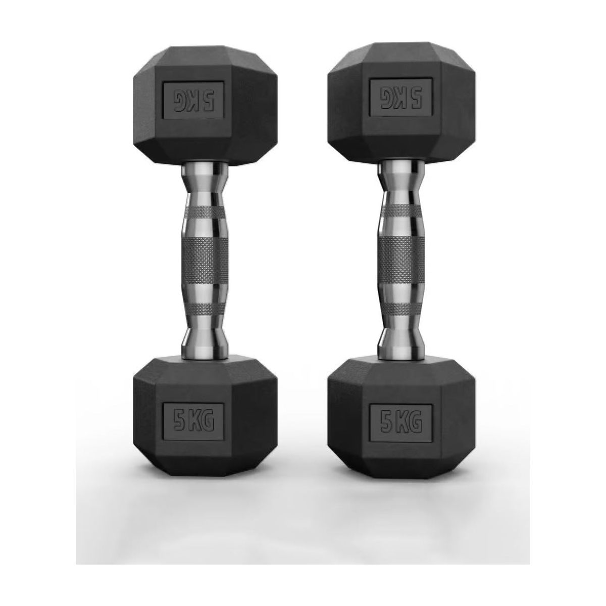 Hex Rubber Dumbbells 5kg (set) - xtremefitnessstore