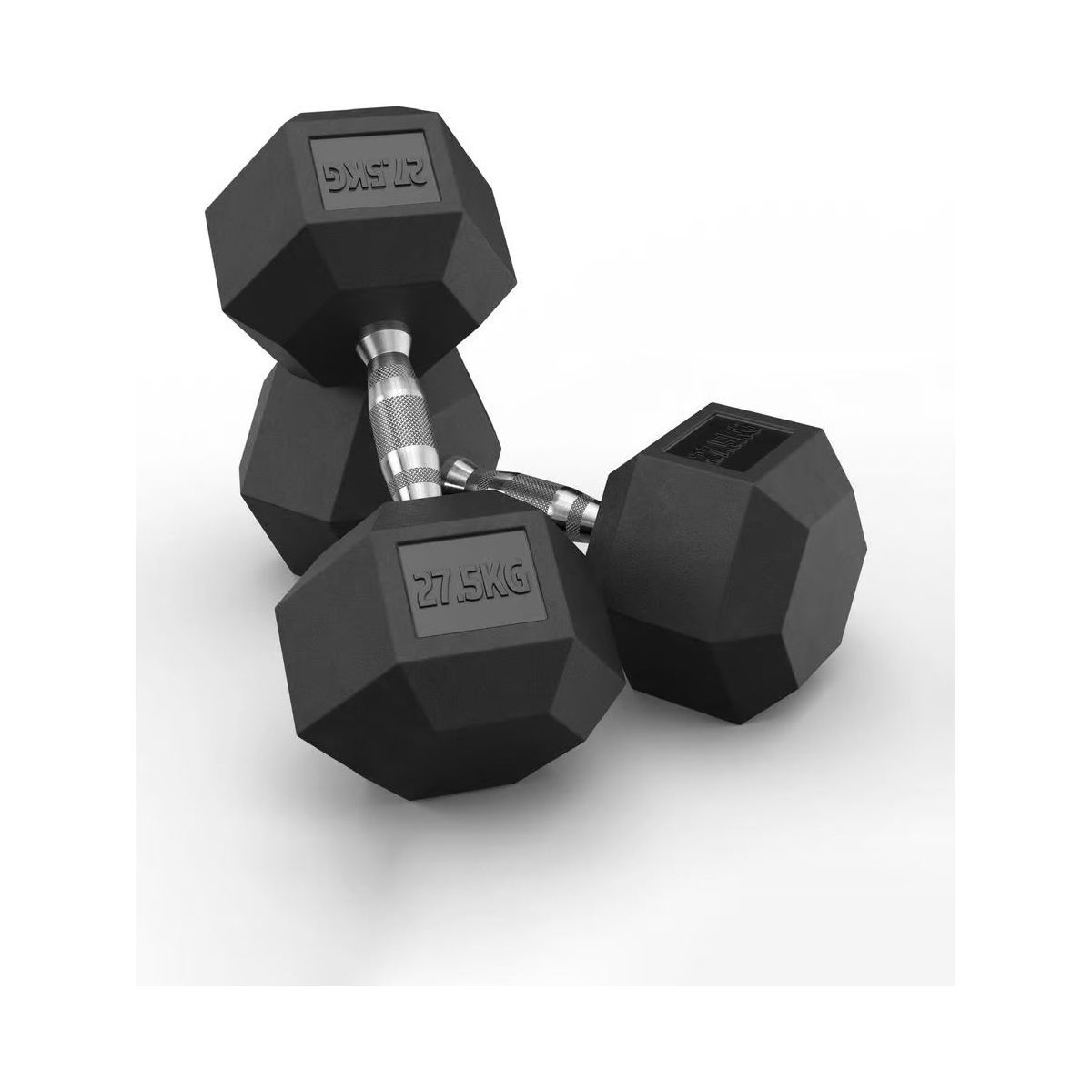 Hex Rubber Dumbbells 27.5kg (set) - xtremefitnessstore
