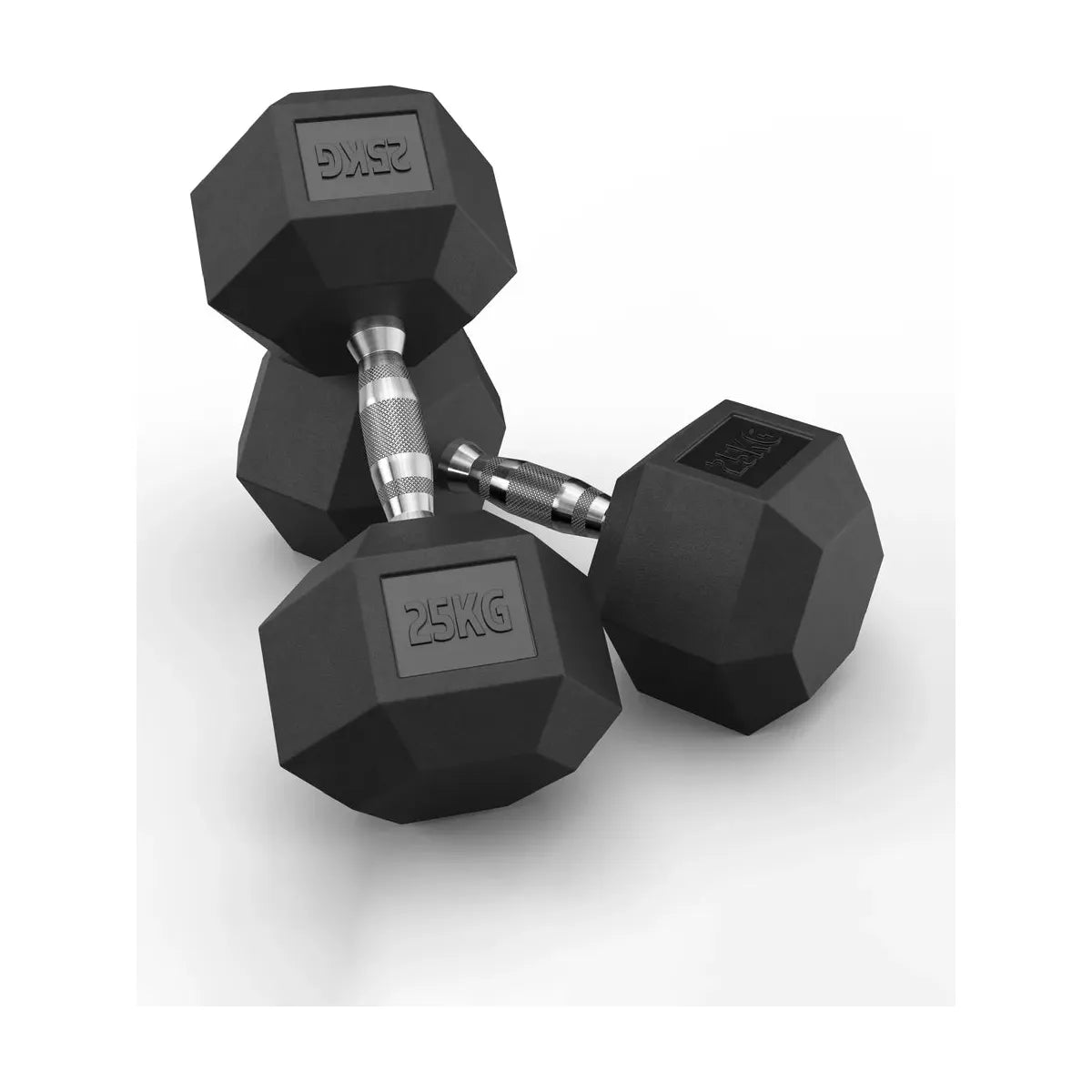 Hex Rubber Dumbbells 25kg (set) - xtremefitnessstore