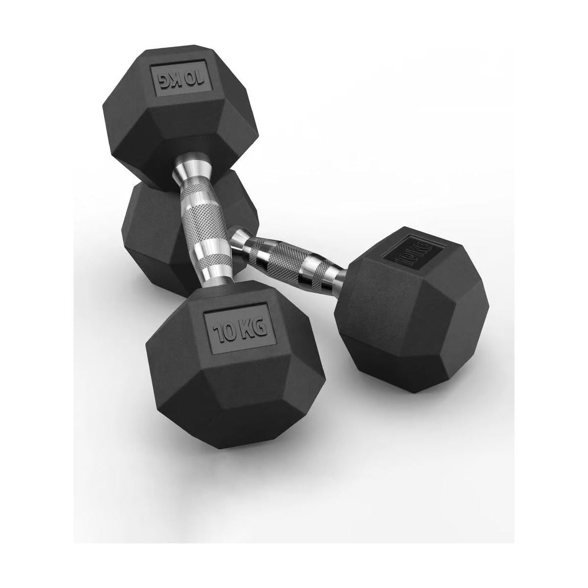 Hex Rubber Dumbbells 10kg (set) - xtremefitnessstore
