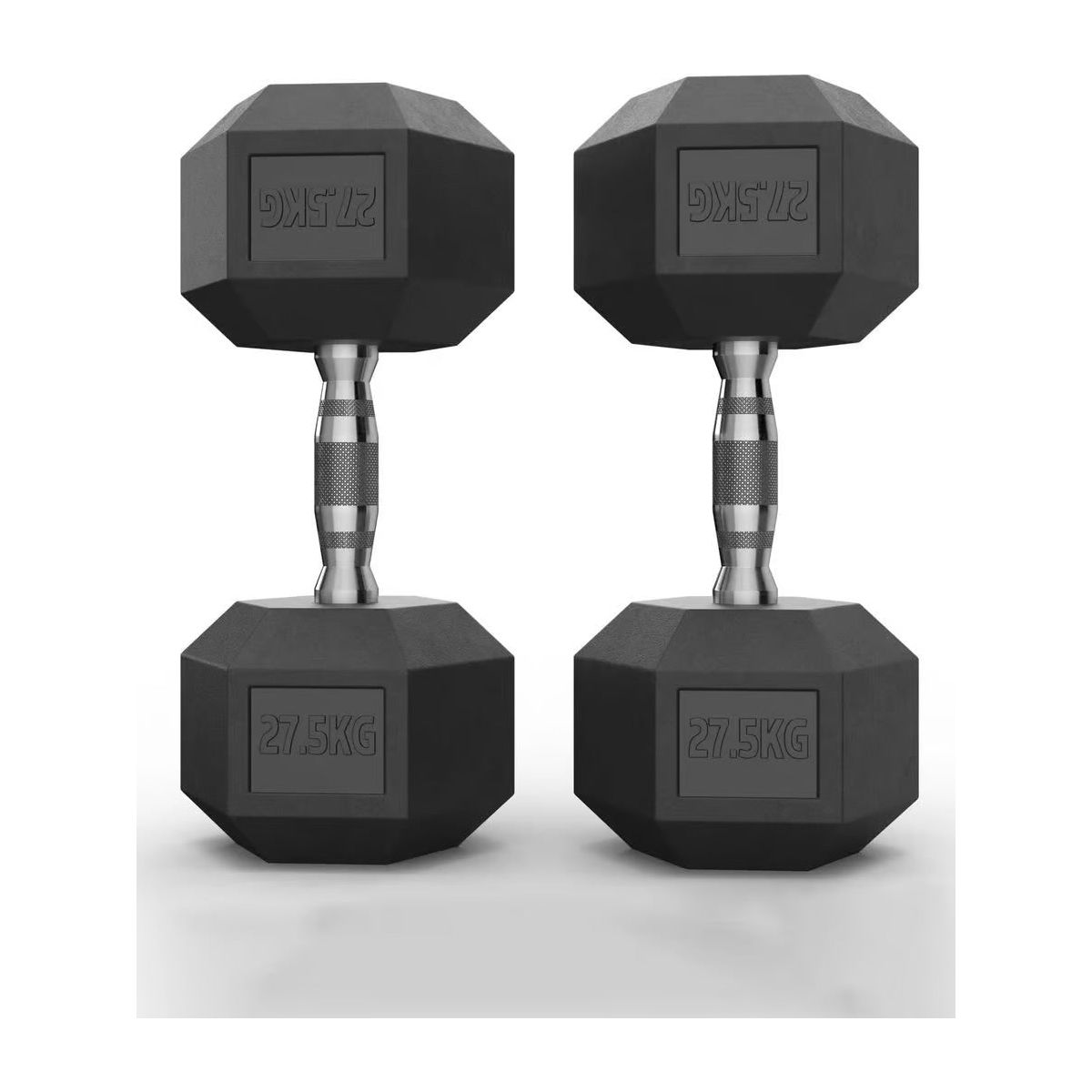 Hex Rubber Dumbbells 27.5kg (set) - xtremefitnessstore