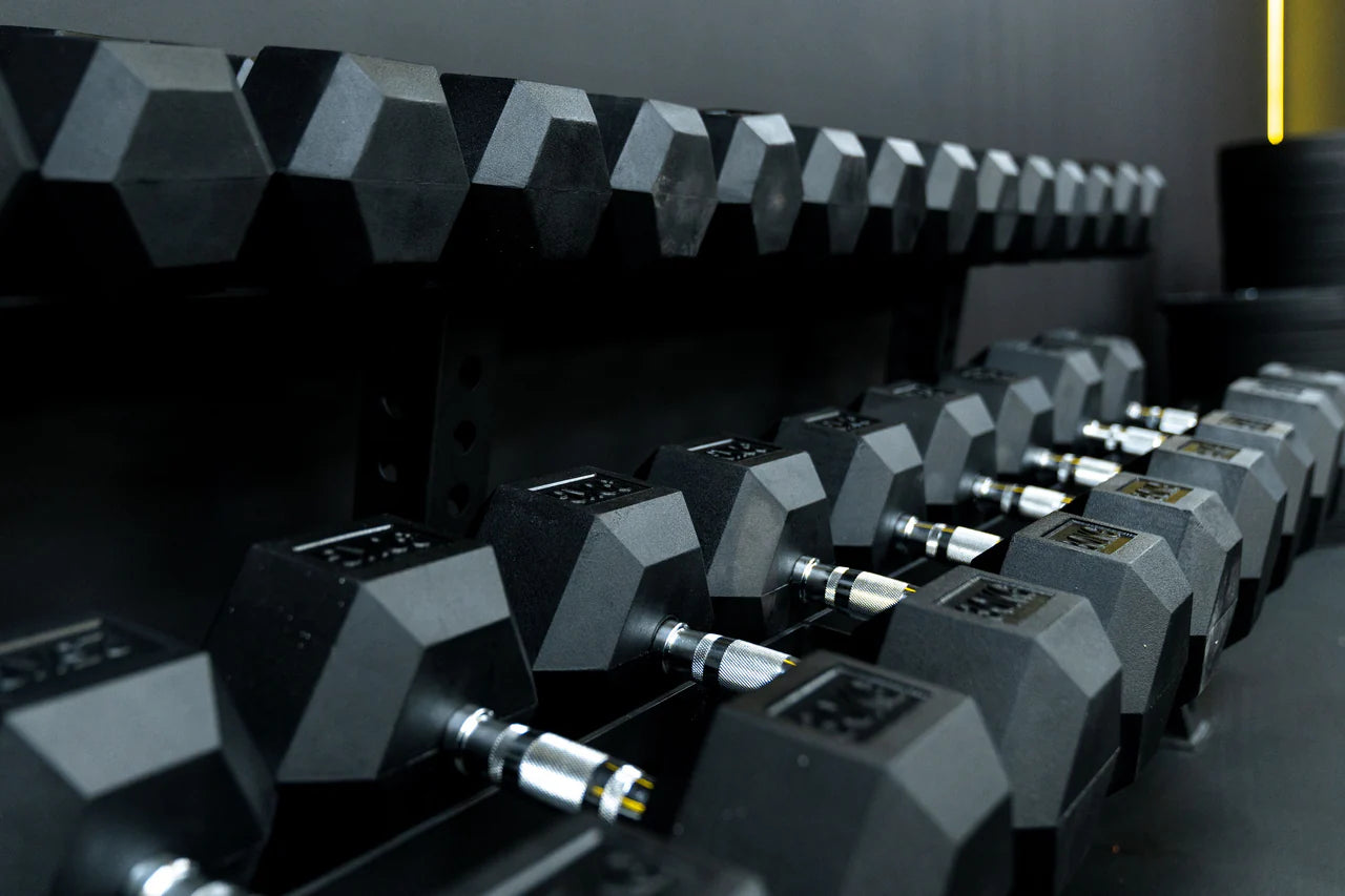 Hexa Rubber Dumbbells 1 - 40 KG (set)