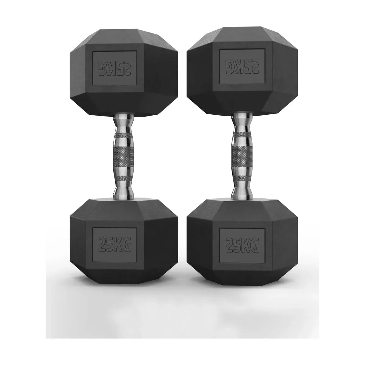 Hex Rubber Dumbbells 25kg (set) - xtremefitnessstore