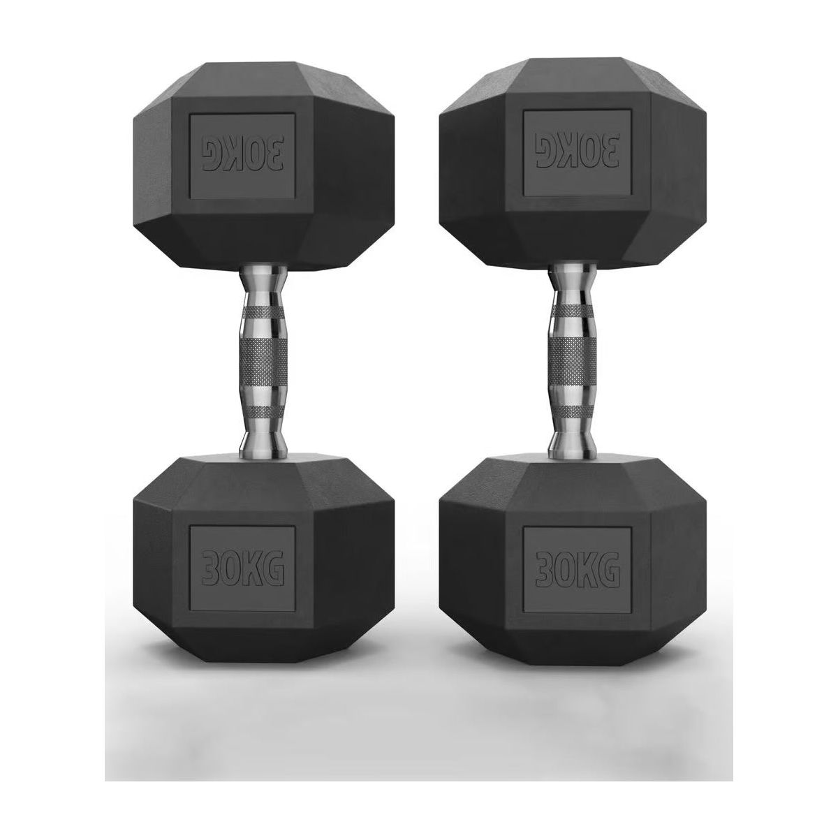 Hex Rubber Dumbbells 30kg (set) - xtremefitnessstore