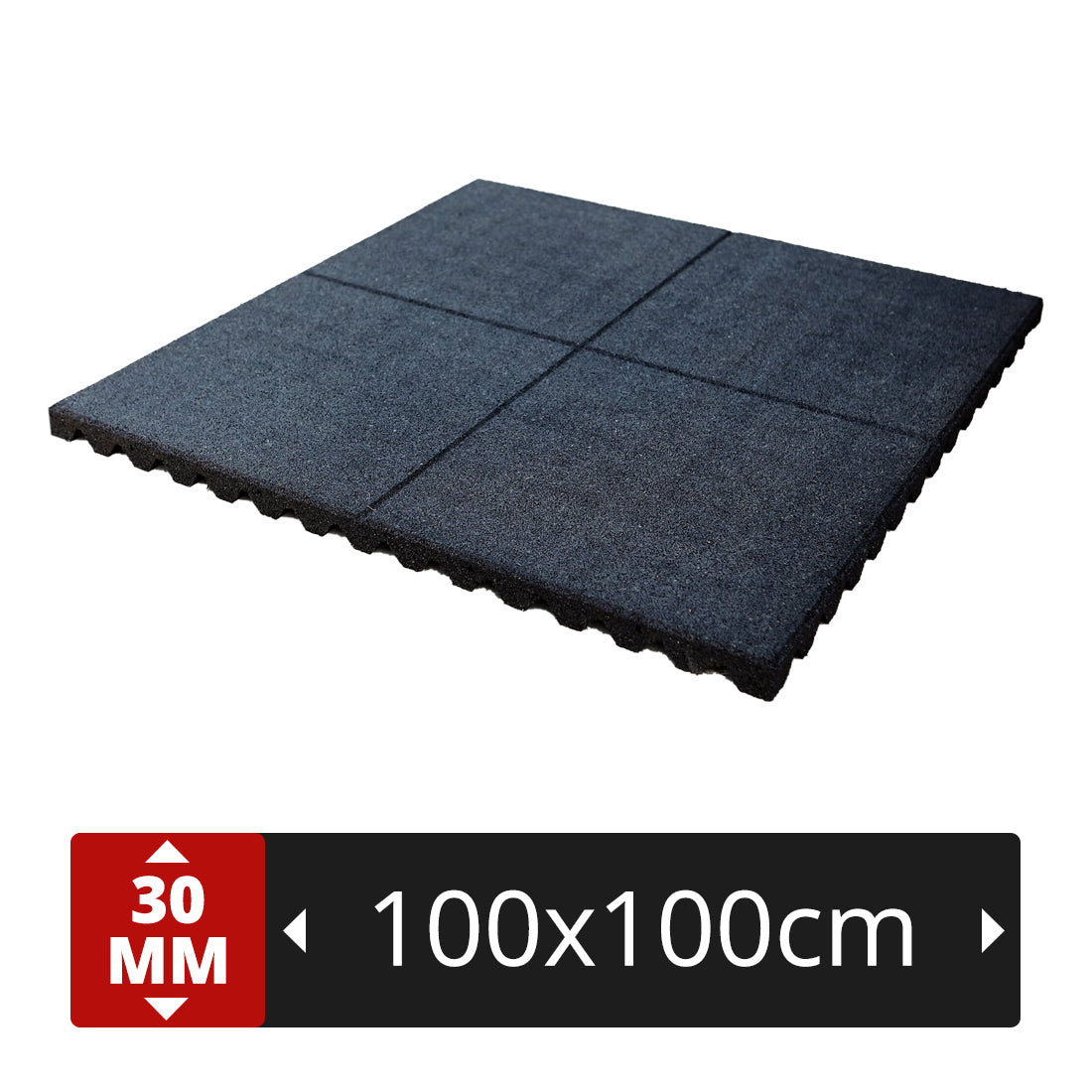 Rubber Tegels 100x100x3 cm
