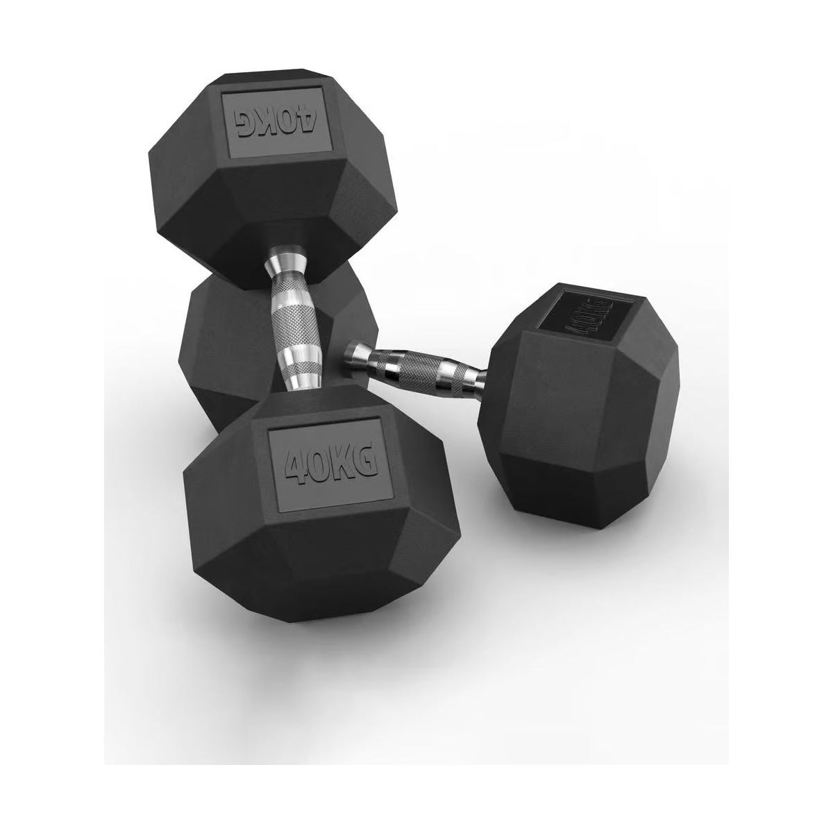 Hex Rubber Dumbbells 40kg (set) - xtremefitnessstore