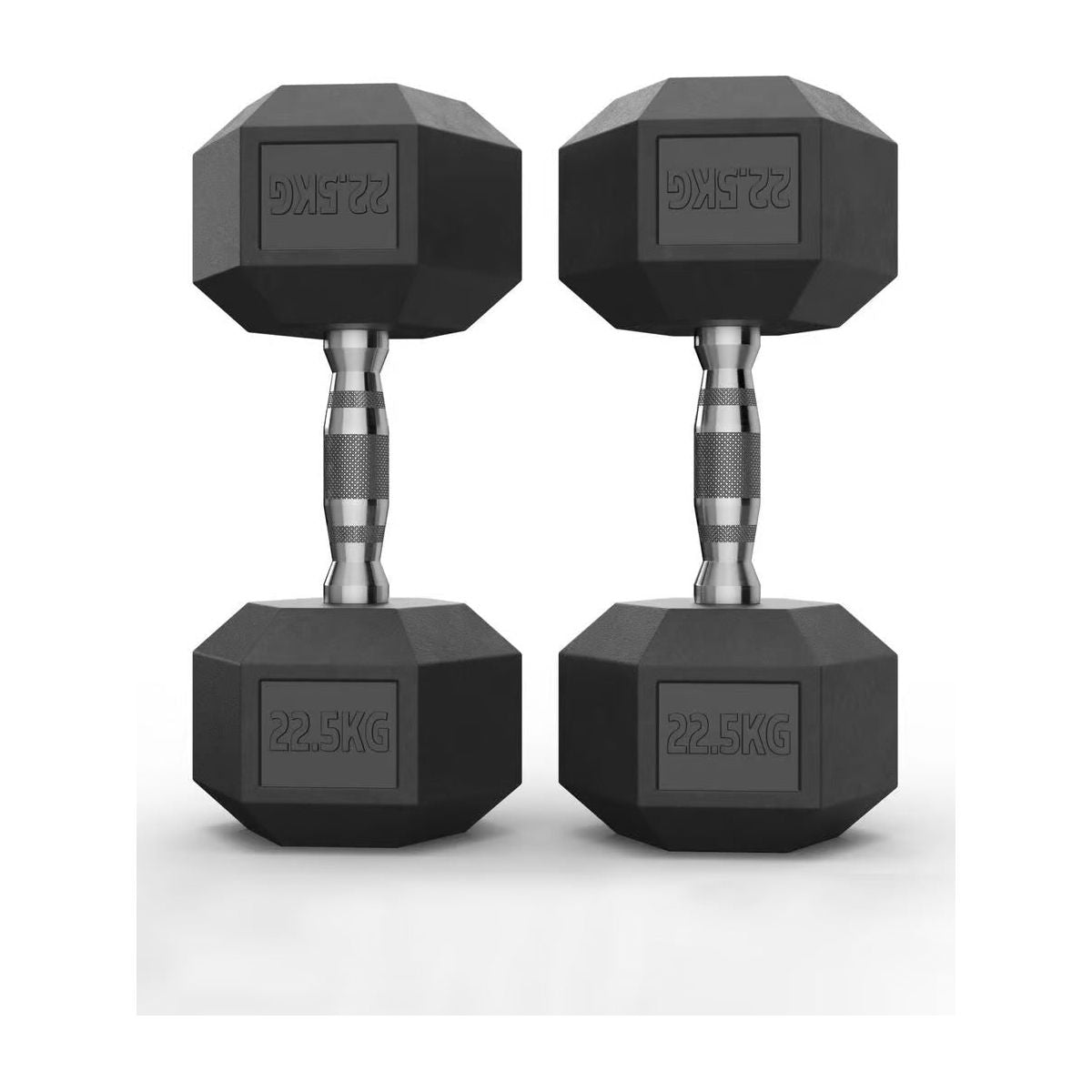 Hex Rubber Dumbbells 22.5kg (set) - xtremefitnessstore