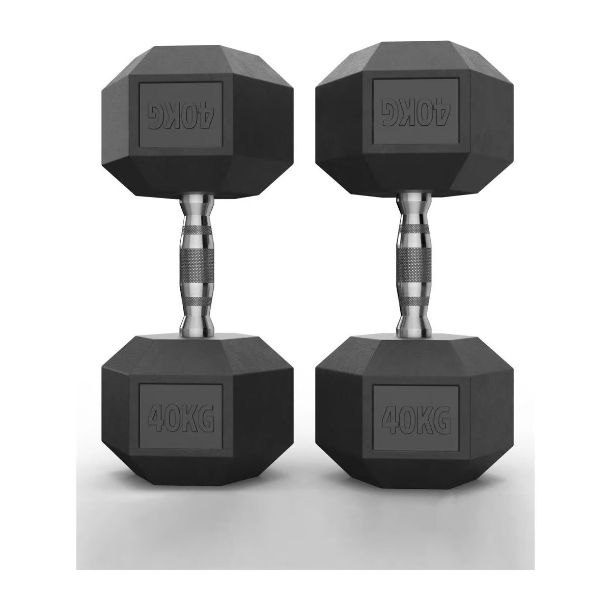 Hex Rubber Dumbbells 40kg (set) - xtremefitnessstore