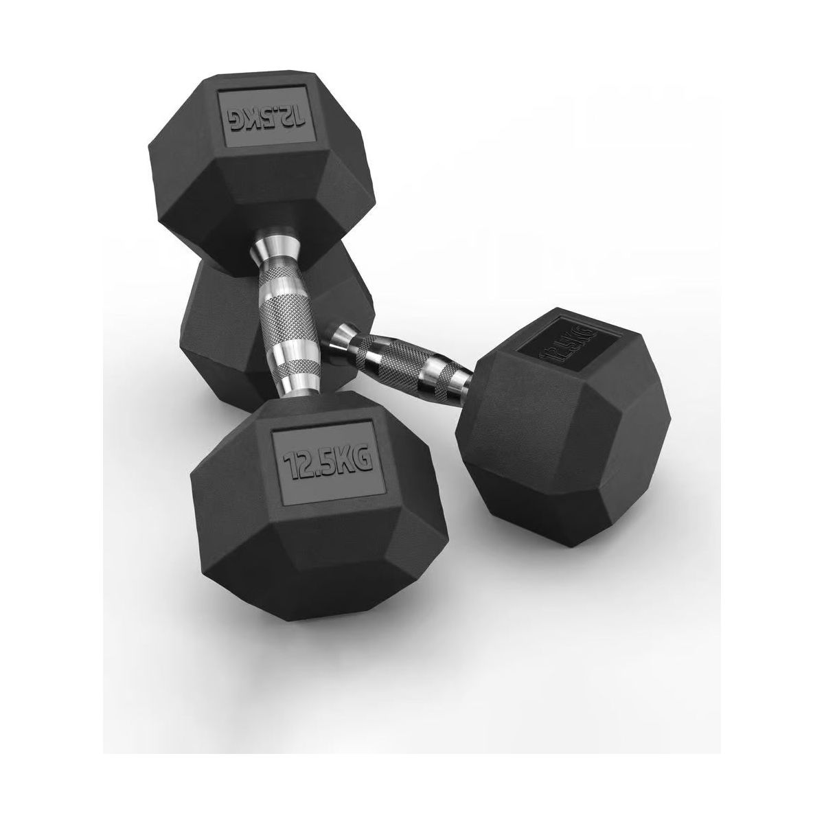 Hex Rubber Dumbbells 12.5kg (set) - xtremefitnessstore