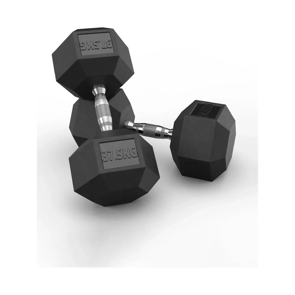 Hex Rubber Dumbbells 37.5kg (set) - xtremefitnessstore