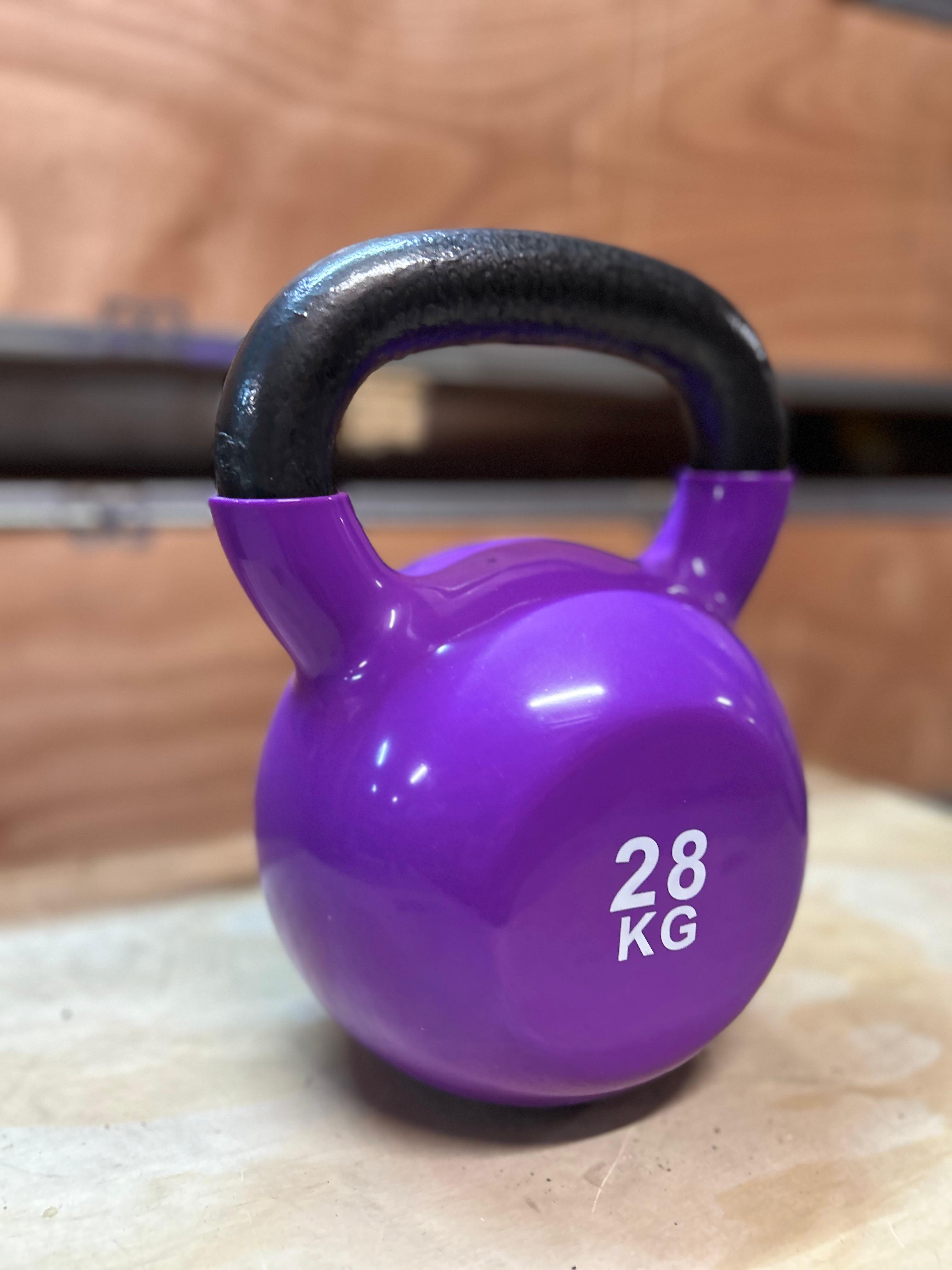 Kettlebell vinyl 28kg paars