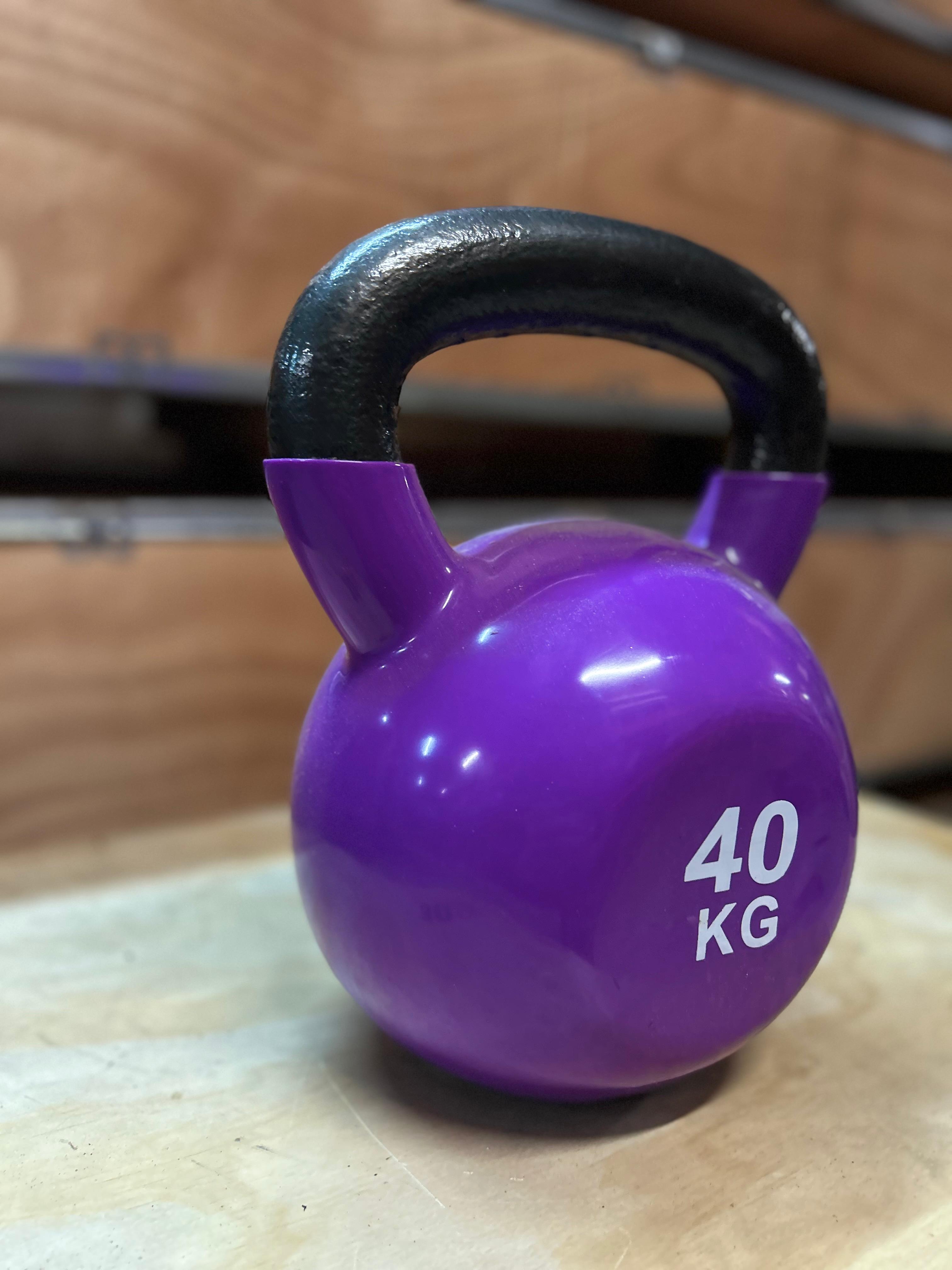 Kettlebell vinyl 40kg paars