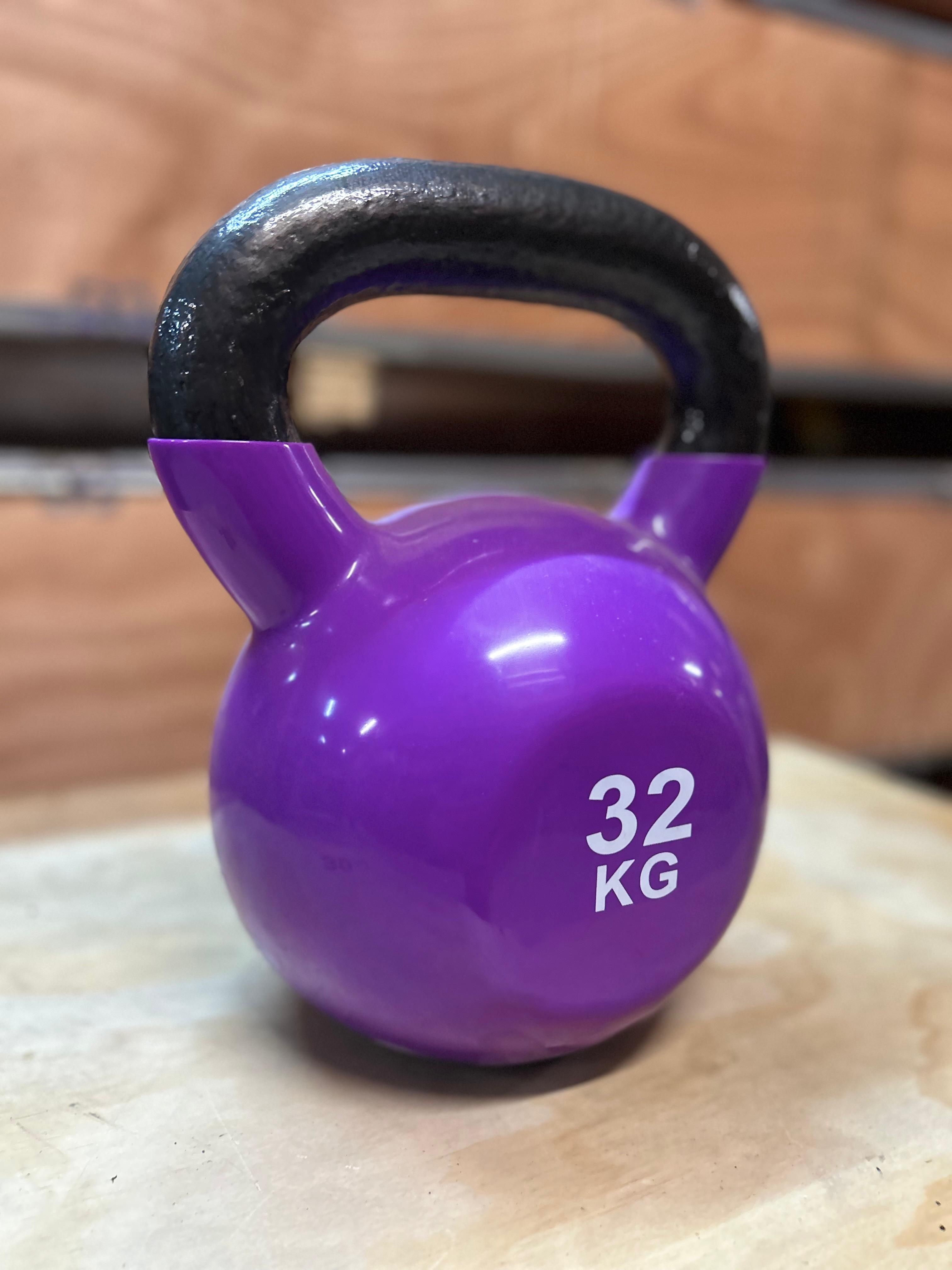 Kettlebell vinyl 32kg paars