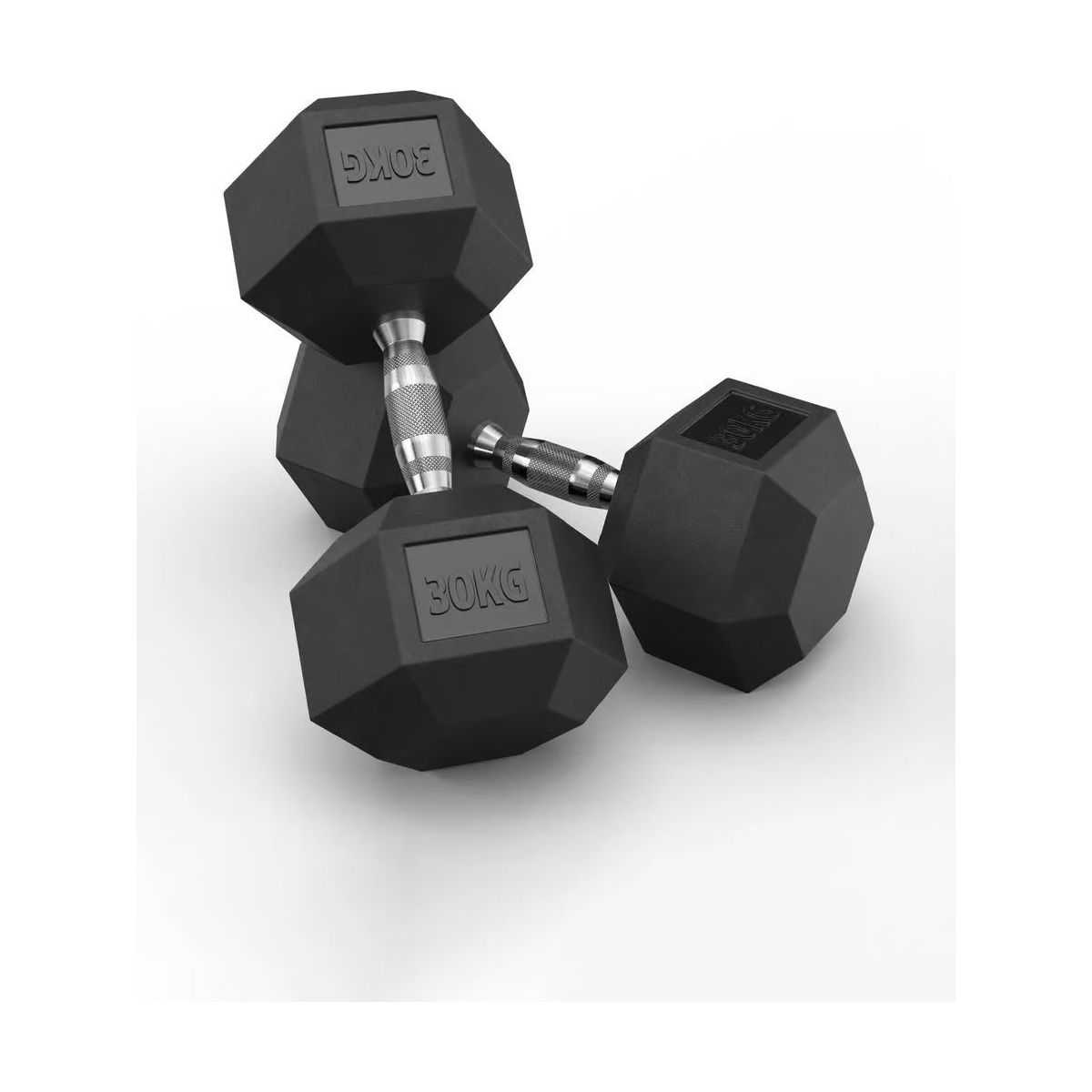 Hex Rubber Dumbbells 30kg (set) - xtremefitnessstore