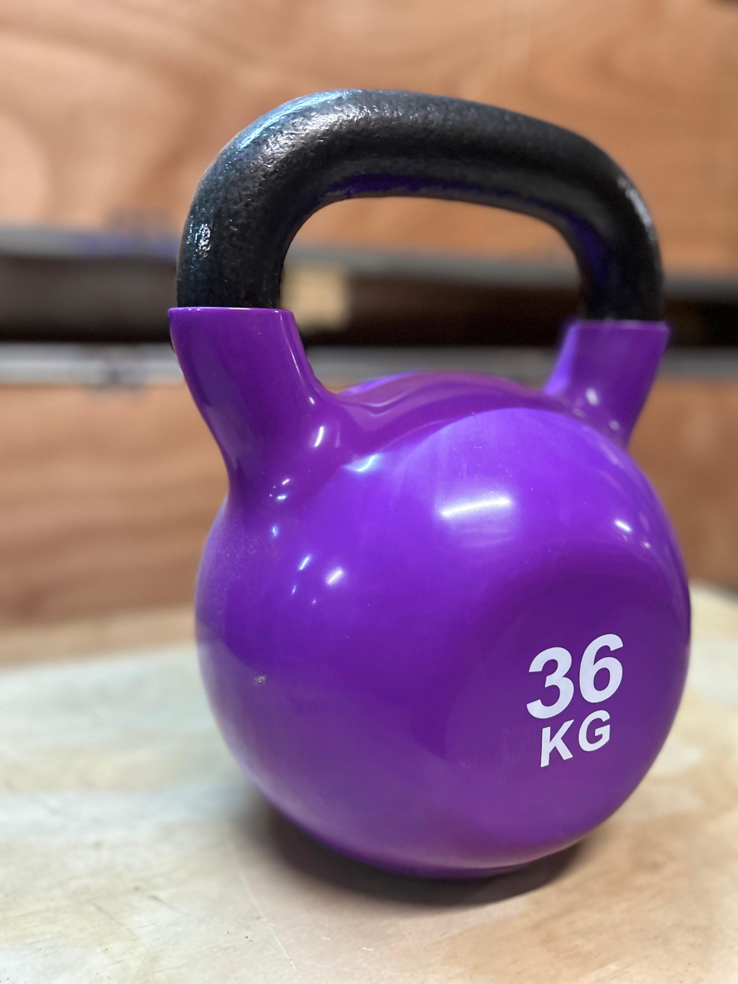 Kettlebell vinyl 36kg paars