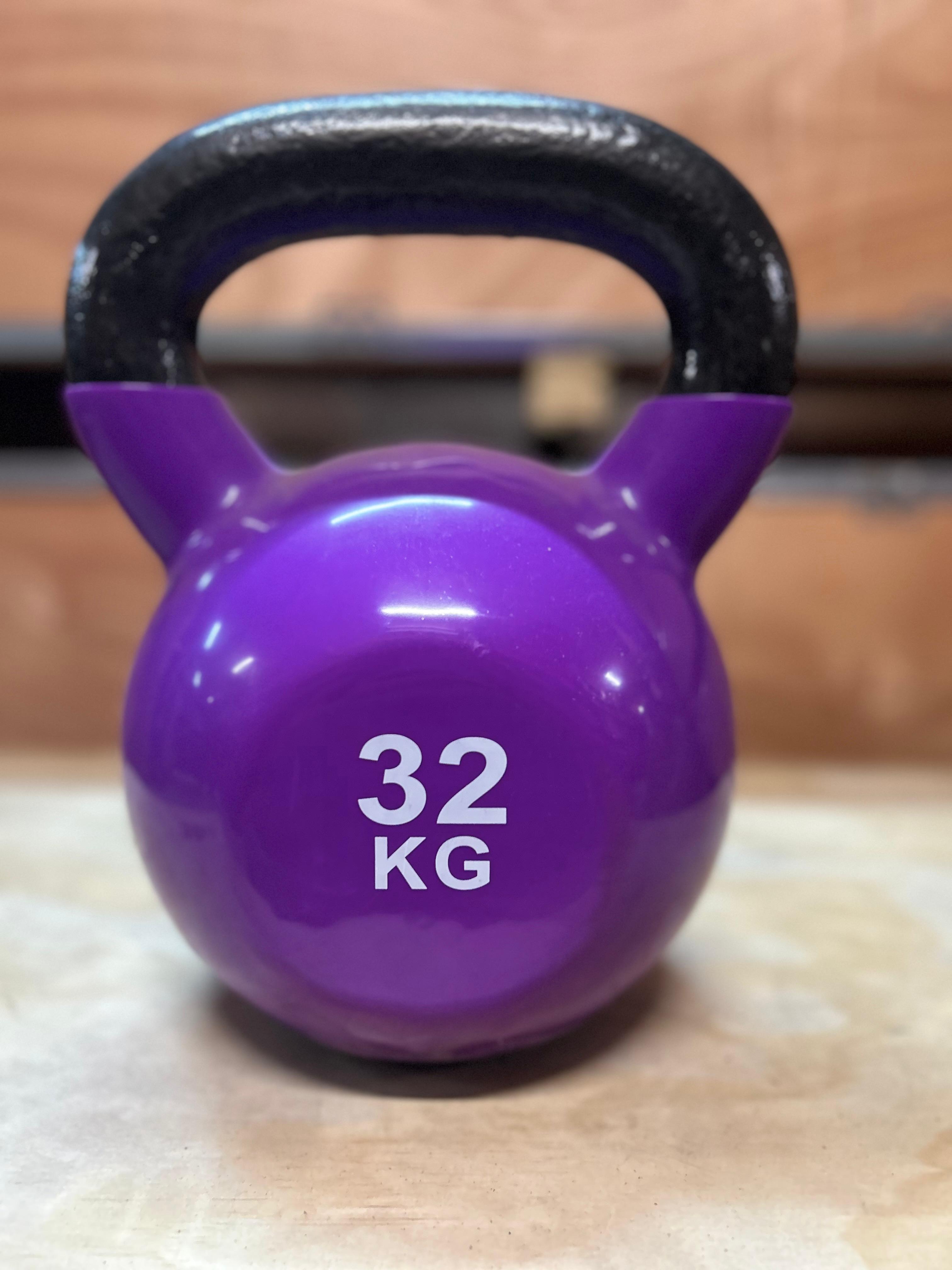 Kettlebell vinyl 32kg paars