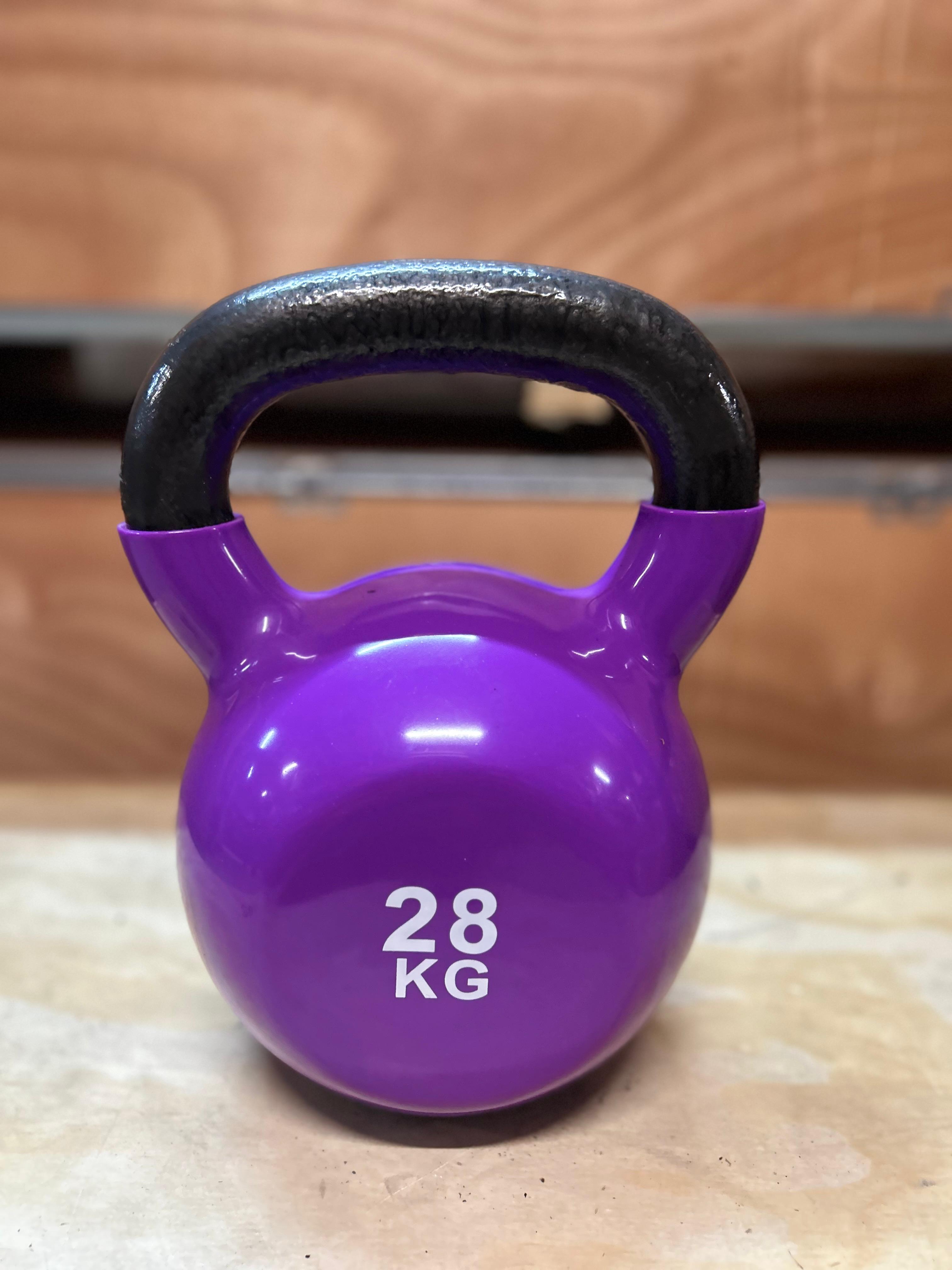 Kettlebell vinyl 28kg paars