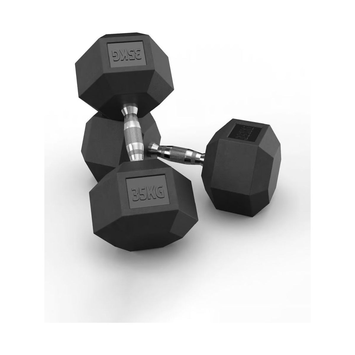 Hex Rubber Dumbbells 35kg (set) - xtremefitnessstore