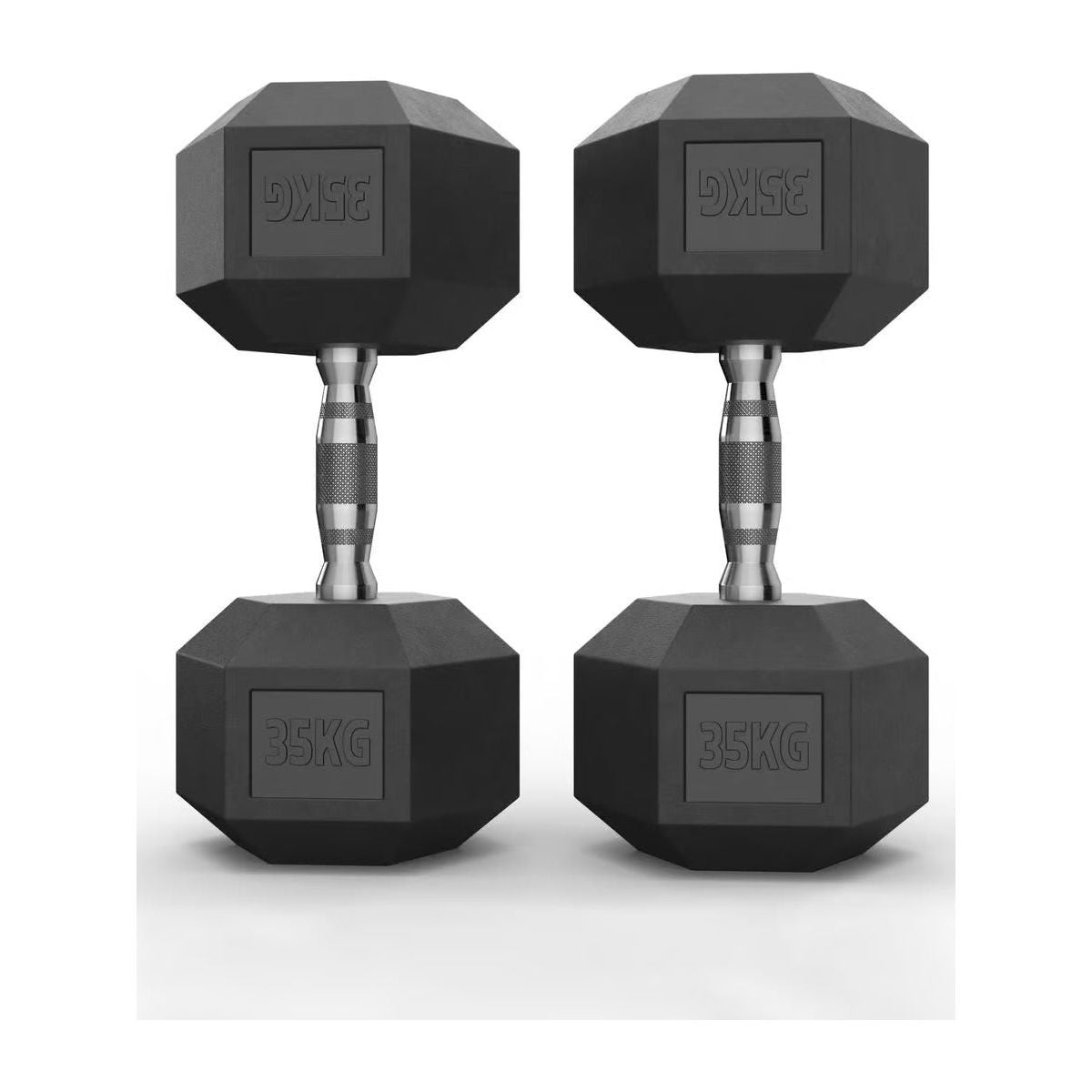 Hex Rubber Dumbbells 35kg (set) - xtremefitnessstore
