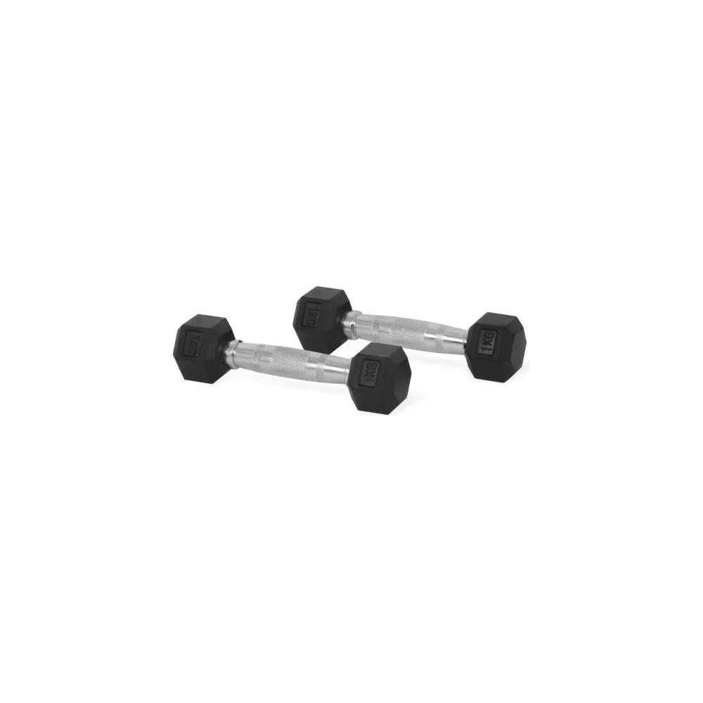 Hex Rubber Dumbbells 1 kg (set)