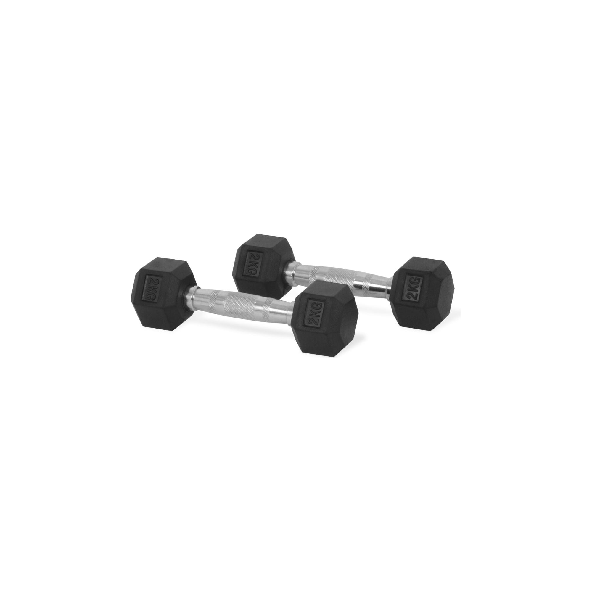 Hex Rubber Dumbbells 2kg (set)