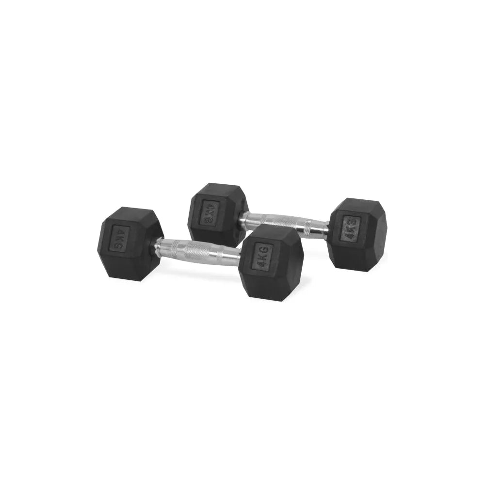 Hex Rubber Dumbbells 4kg (set)